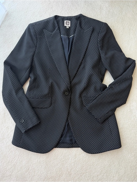 Anne Klein Jackets & Blazers - BNWOT Anne Klein Black Blazer with White Polka Dots